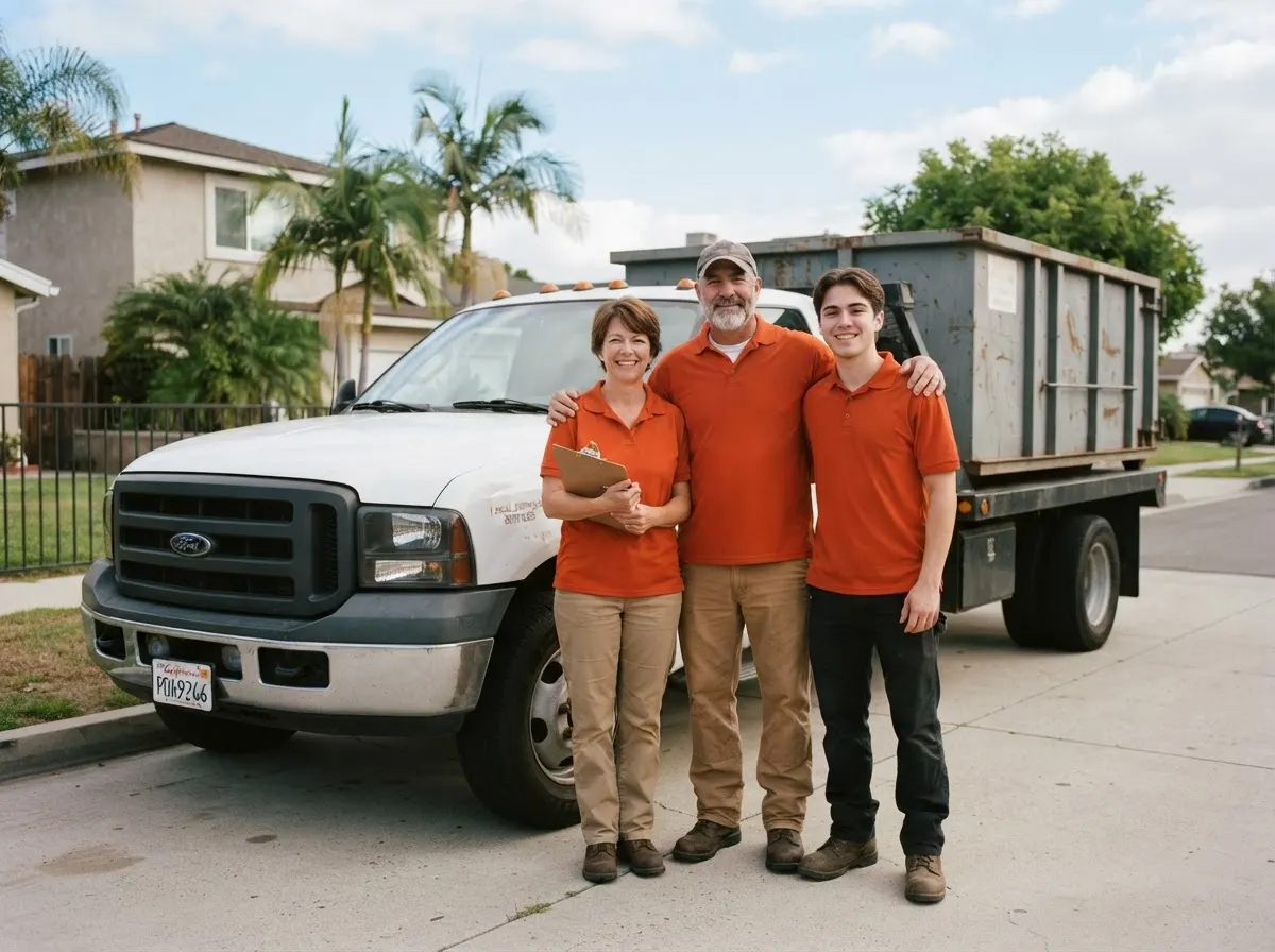 Grand Oak Dumpster Rental dumpster team in Long Beach, CA